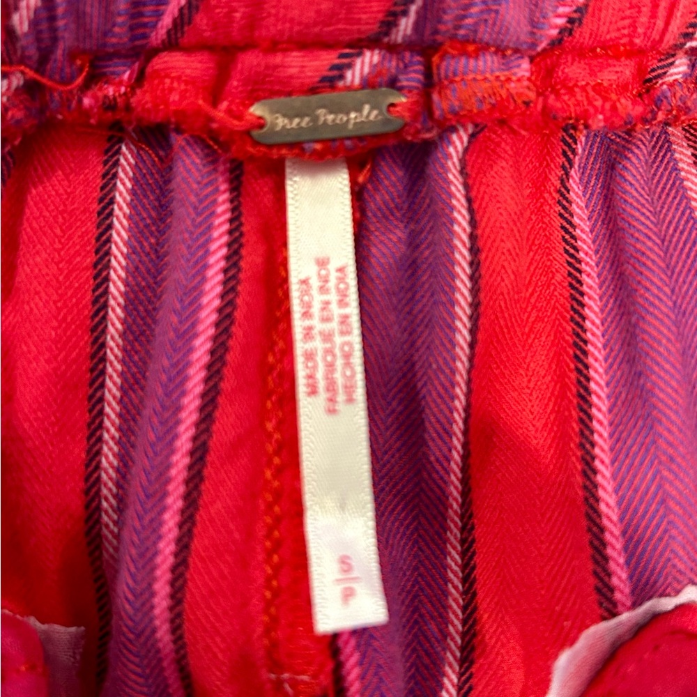 Free People Red Striped Drawstring Pants - Picture 5 of 6
